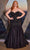 Cinderella Divine CDS482C - Embroidered Corset Strapless Prom Dress Prom Dresses 16 / Black