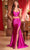 Cinderella Divine CDS493 - Ruched Mermaid Gown with Two-Piece Design Prom Dresses 2 / Hot Pink