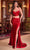 Cinderella Divine CDS493 - Ruched Mermaid Gown with Two-Piece Design Prom Dresses 2 / Red