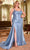 Cinderella Divine CDS496 - Prom Dress with Ruching and Lace Appliques Prom Dresses