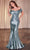 Cinderella Divine CDS507 - Satin Shawl Evening Gown Mother of the Bride Dresses 2 / Smoky Blue