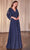 Cinderella Divine CDS508 - Applique Split Sleeve Gown Mother of the Bride Dresses