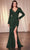 Cinderella Divine CH054 - Surplice V-Neck Long Sleeve Prom Gown Mother of the Bride Dresses S / Emerald