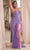 Cinderella Divine CH061 - Sequin Embellished Plunging V-Neck Prom Dress Prom Dresses XS / Lavender