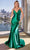 Cinderella Divine CH062 - Mermaid Gown with Pleated Bodice Evening Dresses XS / Emerald