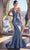 Cinderella Divine CH062 - Mermaid Gown with Pleated Bodice Evening Dresses XS / Smoky Blue