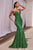 Cinderella Divine CH066 - Sleeveless Sequin Embellished Prom Gown Prom Dresses XXS / Emerald