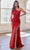 Cinderella Divine CH077 - Sequin Gown with One Shoulder Design Pageant Dresses XS / Red