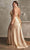 Cinderella Divine CH079 - Pleated Bodice Gown with Open Back Prom Dresses