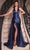 Cinderella Divine CH079 - Pleated Bodice Gown with Open Back Prom Dresses XS / Navy