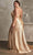 Cinderella Divine CH079C - Gathered Halter Neck Prom Dress Prom Dresses