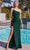 Cinderella Divine CH111 - Long One-Shoulder Sequin Prom Gown Prom Dresses XXS / Emerald