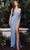 Cinderella Divine CH115 - Sequin Gown with Lace-Up Back Detail Evening Dresses XXS / Ocean Blue