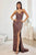 Cinderella Divine CH127 - Sequined Evening Gown with Sheer Side Pageant Dresses XXS / Multi