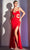 Cinderella Divine CH129 - Cutout Waist Sleeveless Evening Gown Evening Dresses XS / Red