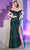 Cinderella Divine CH144 - Allover Sequin Off Shoulder Evening Gown XXS / Emerald