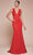 Cinderella Divine CH395 - V-Neck Empire Waist Prom Gown Prom Dresses XS / Red