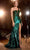 Cinderella Divine CK937 - One-Shoulder Gown Adorned with Sequins Evening Dresses 2 / Emerald