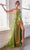 Cinderella Divine CK937 - One-Shoulder Gown Adorned with Sequins Evening Dresses 2 / Greenery