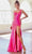 Cinderella Divine CK937 - One-Shoulder Gown Adorned with Sequins Evening Dresses 2 / Hot Pink