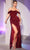 Cinderella Divine CL03 - Off-Shoulder Velvet Evening Dress Prom Dresses 4 / Burgundy-