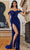 Cinderella Divine CL03 - Off-Shoulder Velvet Evening Dress Prom Dresses 4 / Royal-