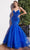 Cinderella Divine CM328 - Embellished Prom Dress with Lace-Up Back Prom Dresses 2 / Royal