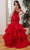 Cinderella Divine CM329 - Tiered Mermaid with Floral Details Evening Dress Evening Dresses