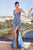 Cinderella Divine CM334 - Sheath Dress with Beaded Embellishments Evening Dresses 2 / Azure