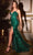 Cinderella Divine CM334 - Sheath Dress with Beaded Embellishments Evening Dresses 2 / Emerald