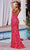 Cinderella Divine CM350 - V-Neck Gown with Thigh-High Slit Prom Dresses