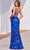 Cinderella Divine CM350 - V-Neck Gown with Thigh-High Slit Prom Dresses