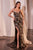 Cinderella Divine CM358 - Sleeveless Gold Glamor Evening Gown Prom Dresses