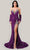 Cinderella Divine CP639 - Crystal Beaded Sheath Gown Pageant Dresses 2 / Purple