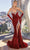 Cinderella Divine CP639 - Crystal Beaded Sheath Gown Pageant Dresses 2 / Red