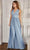 Cinderella Divine CV01 - Ruched V-Neck Evening Gown Evening Dresses