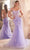 Cinderella Divine D145 - Floral Embellished Trumpet Dress Prom Dresses 2 / Lavender