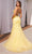 Cinderella Divine D145 - Floral Embellished Trumpet Dress Prom Dresses