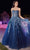 Cinderella Divine J852 - Glitter Print Sweetheart Prom Dress Prom Dresses 2 / Lapis Blue