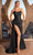 Cinderella Divine J872 - Strapless Scoop Neck Prom Gown Prom Dresses 2 / Black