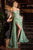 Cinderella Divine J872 - Strapless Scoop Neck Prom Gown Prom Dresses 2 / Sage