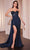 Cinderella Divine J875 - Lace Applique Strapless Corset Prom Gown Prom Dresses 4 / Navy