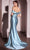 Cinderella Divine J877 - Fitted Satin Long Gown Prom Dresses