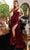 Cinderella Divine KV1071 - One Shoulder Sequin Long Prom Gown Prom Dresses 2 / Burgundy