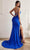 Cinderella Divine KV1082 - Beaded Asymmetric Neckline Evening Dress Evening Dresses 2 / Royal