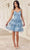 Cinderella Divine KV1090 - Tiered A-Line Silhouette Cocktail Dress Cocktail Dresses XXS / Blue