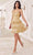 Cinderella Divine KV1090 - Tiered A-Line Silhouette Cocktail Dress Cocktail Dresses XXS / Gold