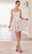 Cinderella Divine KV1090 - Tiered A-Line Silhouette Cocktail Dress Cocktail Dresses XXS / Off White