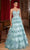 Cinderella Divine KV1108 - A-Line with Embroidered Tiered Skirt Prom Dress Prom Dresses 2 / Blue