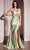 Cinderella Divine KV1118 - Asymmetrical Neck Long Gown Formal Gowns 0 / Sage